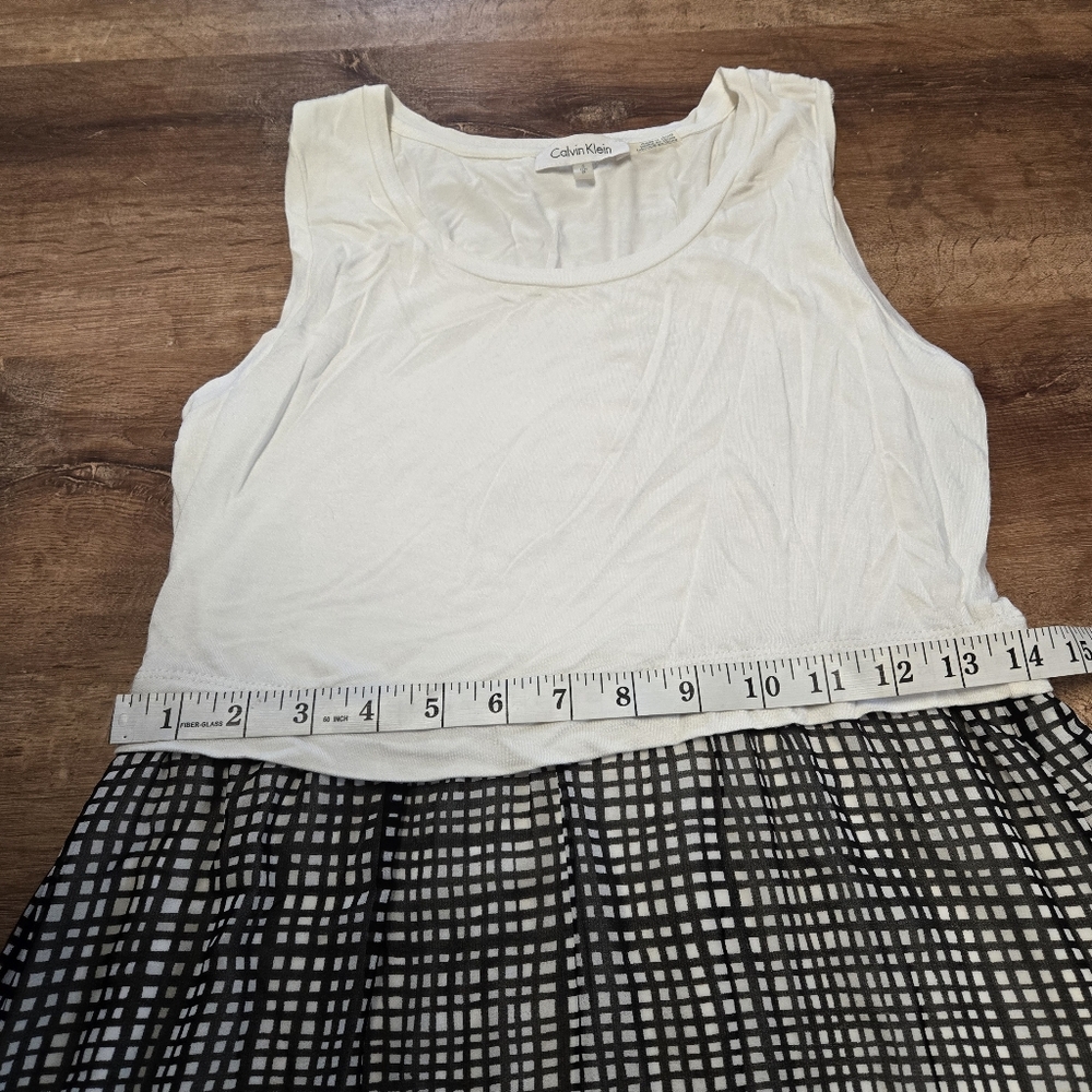 Calvin Klein Black and White Sleeveless  Maxi Sundress - Picture 3 of 6